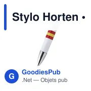 Stylo à bille personnalisable Horten avec logo - Miniature 4