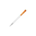 Variante Orange givré - Stylo bille personnalisable en PLA givré avec logo - Stilolinea Ingeo Pen Clear