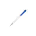 Variante Bleu givré - Stylo bille personnalisable en PLA givré avec logo - Stilolinea Ingeo Pen Clear