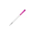 Variante Rose givré - Stylo bille personnalisable en PLA givré avec logo - Stilolinea Ingeo Pen Clear