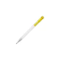 Variante Jaune givré - Stylo bille personnalisable en PLA givré avec logo - Stilolinea Ingeo Pen Clear