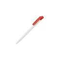 Variante Blanc / Rouge - Stylo bille personnalisable en PLA opaque avec logo - Stilolinea Ingeo Pen