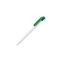 Variante Blanc / vert - Stylo bille personnalisable en PLA opaque avec logo - Stilolinea Ingeo Pen
