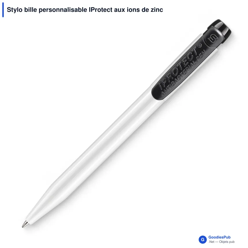 Stylo bille personnalisable IProtect aux ions de zinc avec logo - Stilolinea - Image 2