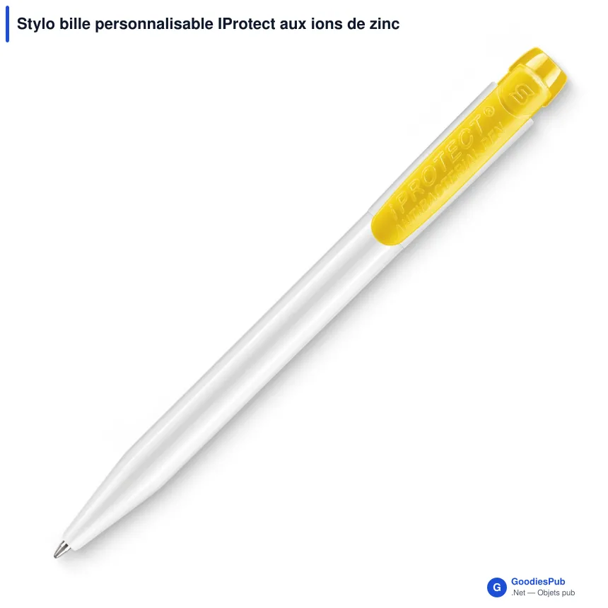 Stylo bille personnalisable IProtect aux ions de zinc avec logo - Stilolinea - Image 3
