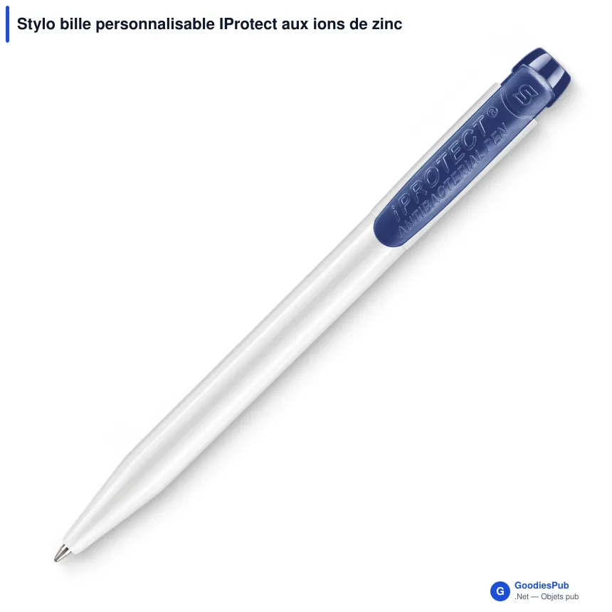 Stylo bille personnalisable IProtect aux ions de zinc avec logo - Stilolinea - Image 4