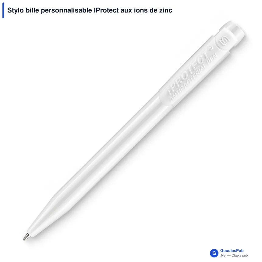 Stylo bille personnalisable IProtect aux ions de zinc avec logo - Stilolinea - Image 8