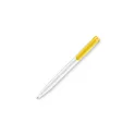 Variante Blanc / jaune - Stylo bille personnalisable IProtect aux ions de zinc avec logo - Stilolinea