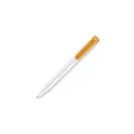 Variante Blanc / Orange - Stylo bille personnalisable IProtect aux ions de zinc avec logo - Stilolinea
