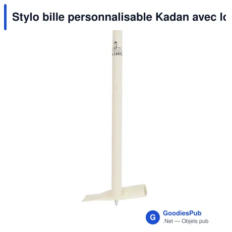 Stylo bille personnalisable Kadan avec logo en carton recyclé