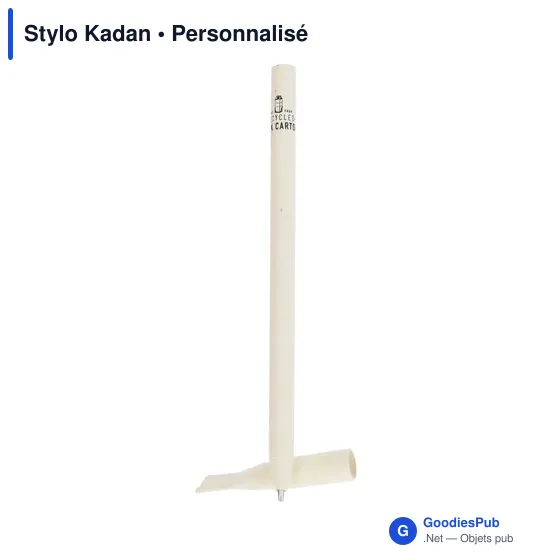 Stylo bille personnalisable Kadan avec logo en carton recyclé - Image 1