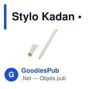 Stylo bille personnalisable Kadan avec logo en carton recyclé - Miniature 4