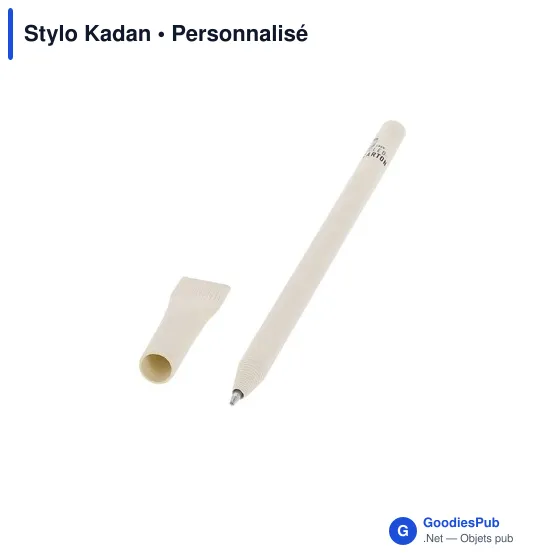 Stylo bille personnalisable Kadan avec logo en carton recyclé - Image 4