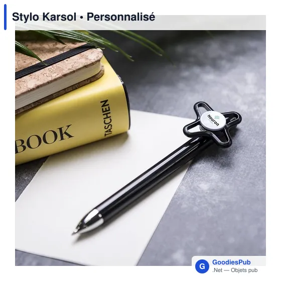 Stylo à bille personnalisable Karsol avec logo - Rouge - Image 4