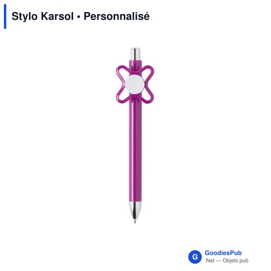 Stylo à bille personnalisable Karsol avec logo - Rouge - Image 9