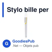 Stylo bille personnalisable Klinch avec logo - Design audacieux - Miniature 1