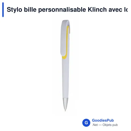 Stylo bille personnalisable Klinch avec logo - Design audacieux