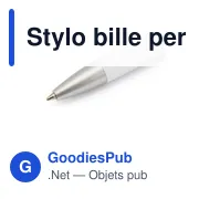Stylo bille personnalisable Klinch avec logo - Design audacieux - Miniature 3