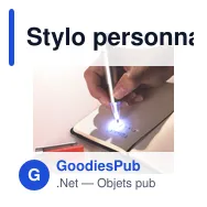 Stylo personnalisé avec logo - Lampe de poche intégrée - Miniature 6