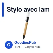 Stylo avec lampe LED personnalisable Telnay - logo possible - Miniature 1