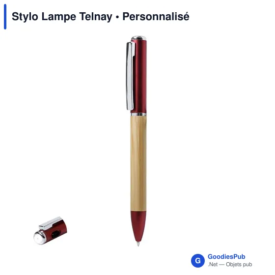 Stylo avec lampe LED personnalisable Telnay - logo possible - Image 11