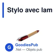 Stylo avec lampe LED personnalisable Telnay - logo possible - Miniature 12