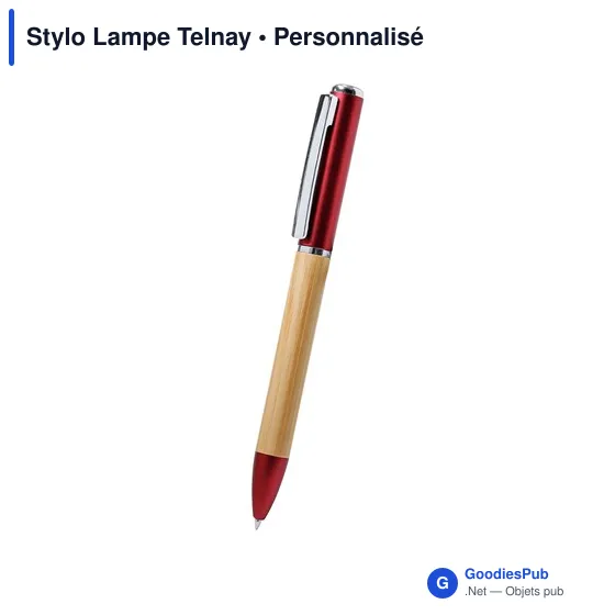 Stylo avec lampe LED personnalisable Telnay - logo possible - Image 4