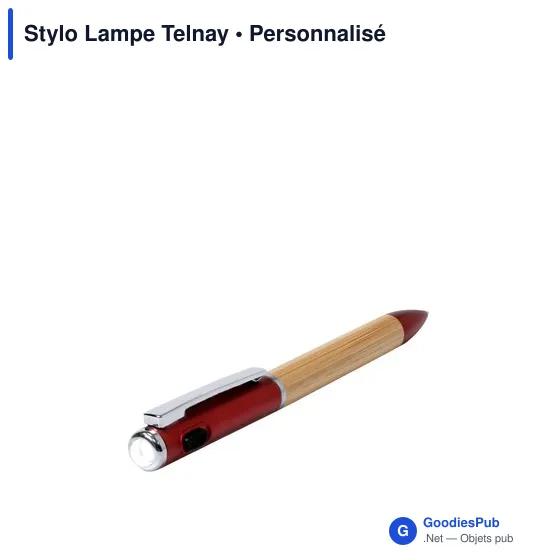 Stylo avec lampe LED personnalisable Telnay - logo possible - Image 6