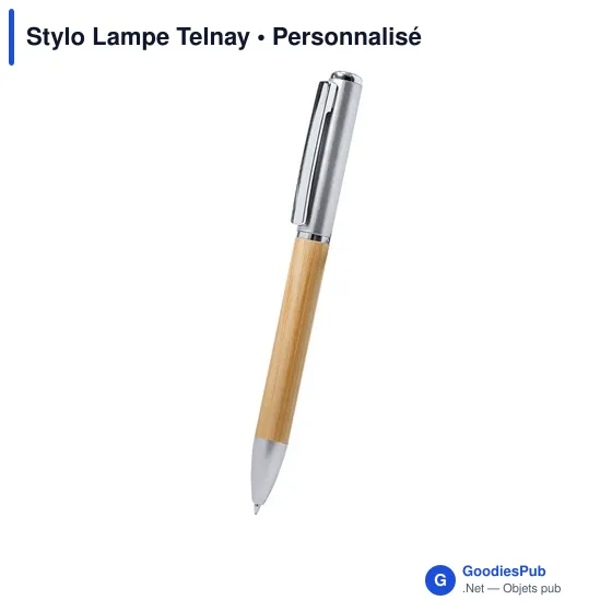 Stylo avec lampe LED personnalisable Telnay - logo possible - Image 7