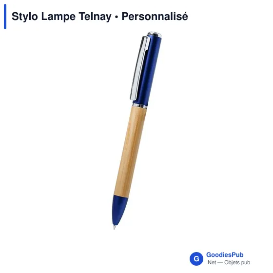 Stylo avec lampe LED personnalisable Telnay - logo possible - Image 10