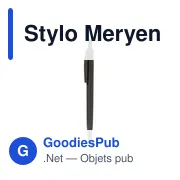 Stylo bille personnalisable Meryen avec logo en fibre de café - Miniature 1