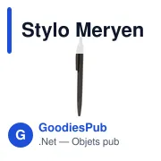 Stylo bille personnalisable Meryen avec logo en fibre de café - Miniature 2
