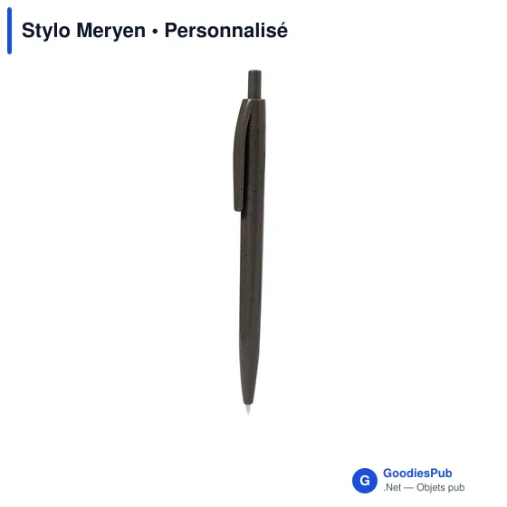Stylo bille personnalisable Meryen avec logo en fibre de café - Image 2