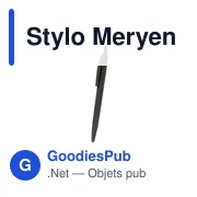 Stylo bille personnalisable Meryen avec logo en fibre de café - Miniature 3