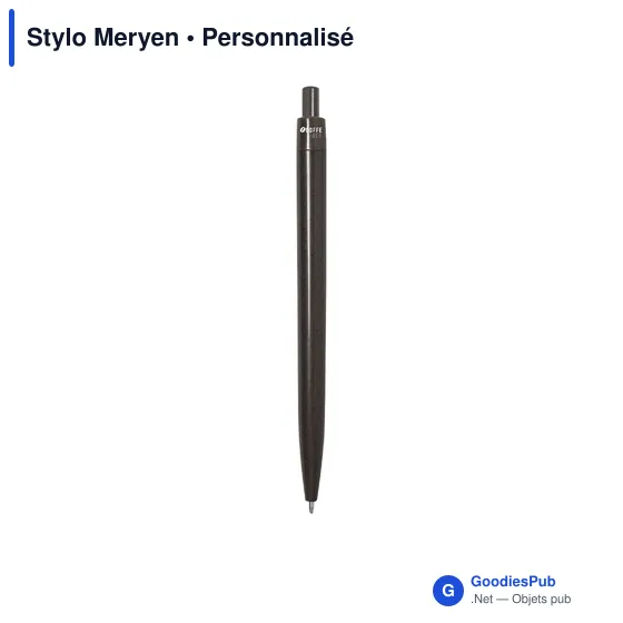 Stylo bille personnalisable Meryen avec logo en fibre de café - Image 4