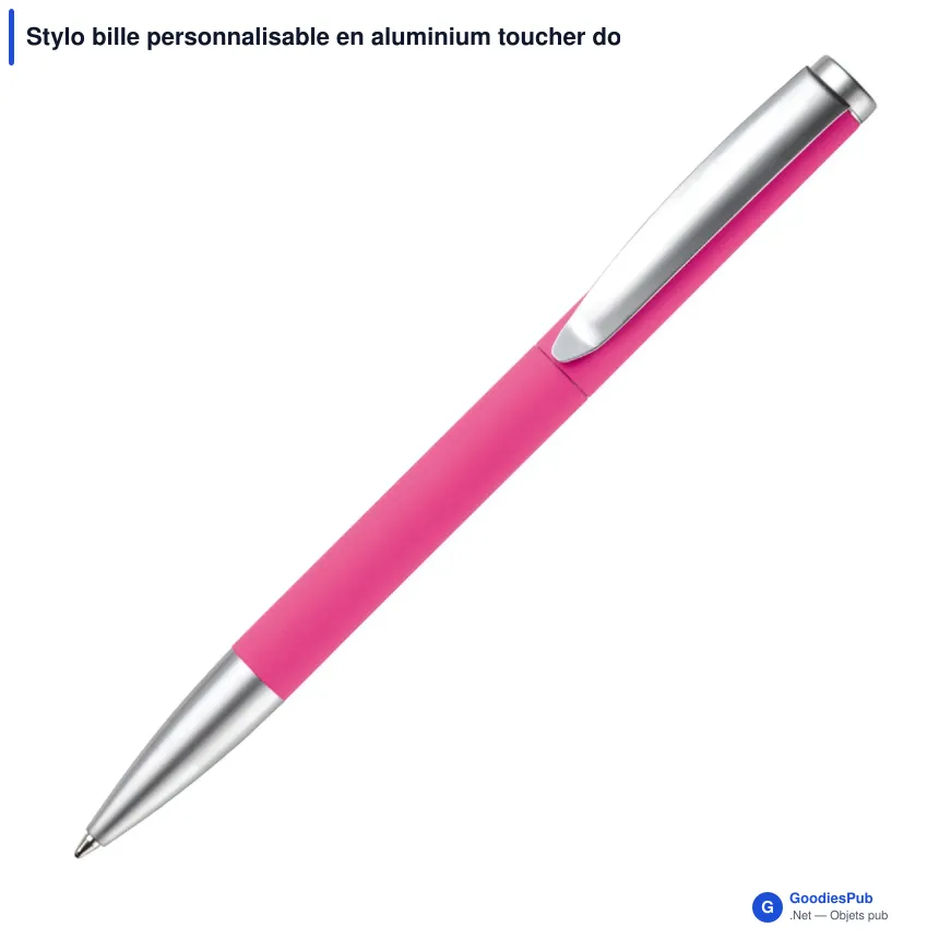 Stylo bille personnalisable en aluminium toucher doux avec logo - Modena - Image 5