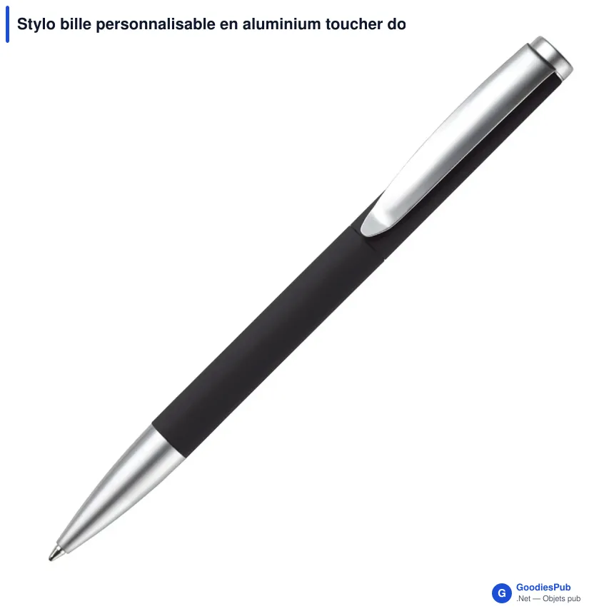 Stylo bille personnalisable en aluminium toucher doux avec logo - Modena - Image 7