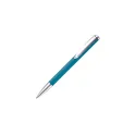 Variante Bleu - Stylo bille personnalisable en aluminium toucher doux avec logo - Modena