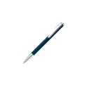 Variante Bleu foncé - Stylo bille personnalisable en aluminium toucher doux avec logo - Modena