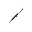 Variante Noir - Stylo bille personnalisable en aluminium toucher doux avec logo - Modena