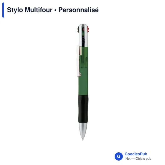 Stylo bille personnalisable avec logo - 4 en 1 - Image 1