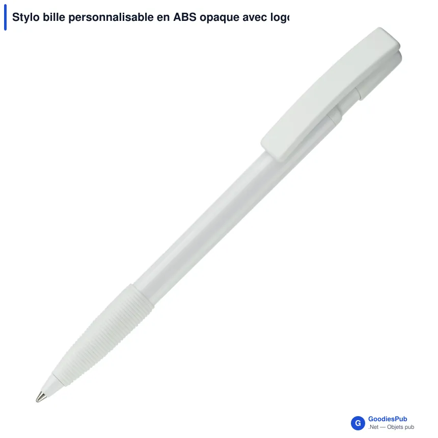 Stylo bille personnalisable en ABS opaque avec logo - Nash - Image 2
