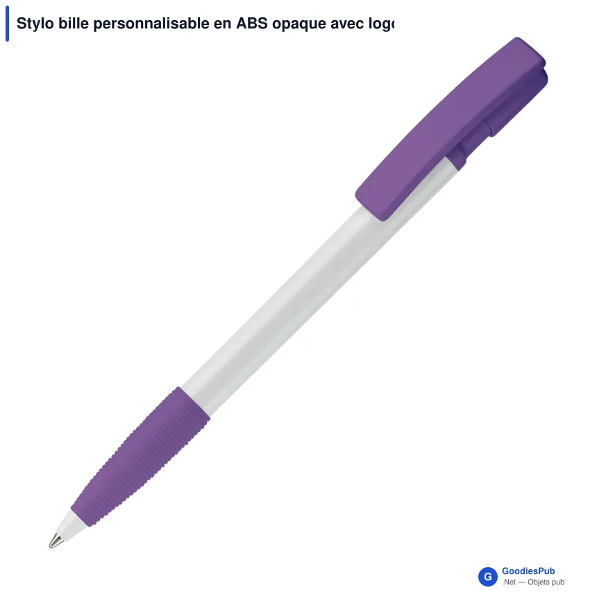 Stylo bille personnalisable en ABS opaque avec logo - Nash - Image 6