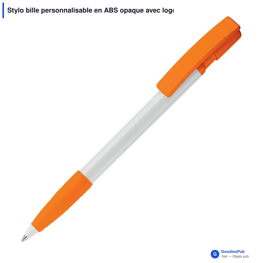 Stylo bille personnalisable en ABS opaque avec logo - Nash - Image 7