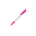 Variante Blanc / rose - Stylo bille personnalisable en ABS opaque avec logo - Nash