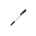Variante Blanc / Noir - Stylo bille personnalisable en ABS opaque avec logo - Nash