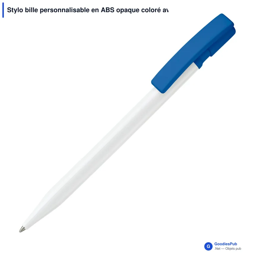 Stylo bille personnalisable en ABS opaque coloré avec logo - Nash - Image 11