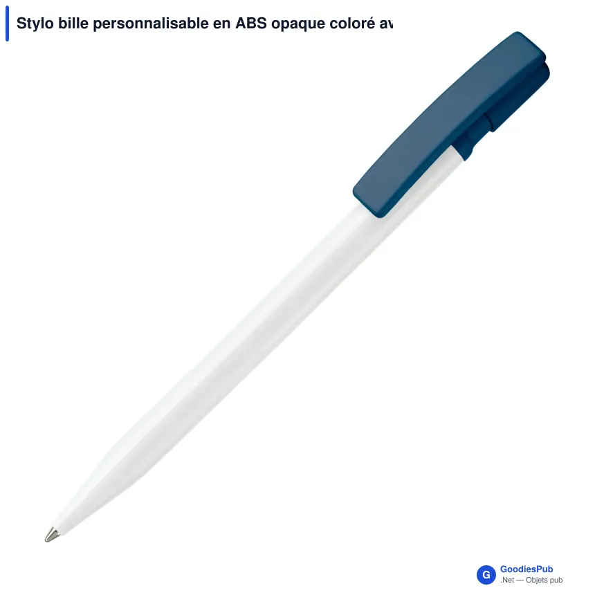 Stylo bille personnalisable en ABS opaque coloré avec logo - Nash - Image 12