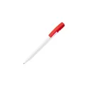Variante Blanc / Rouge - Stylo bille personnalisable en ABS opaque coloré avec logo - Nash