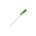 Variante Blanc / vert - Stylo bille personnalisable en ABS opaque coloré avec logo - Nash